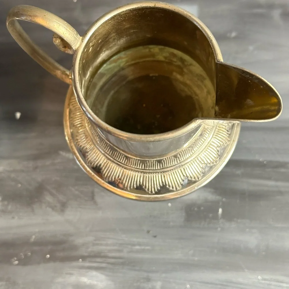 Antique ornate footed sugar and creamer set silver and gold plated Swedish 1940